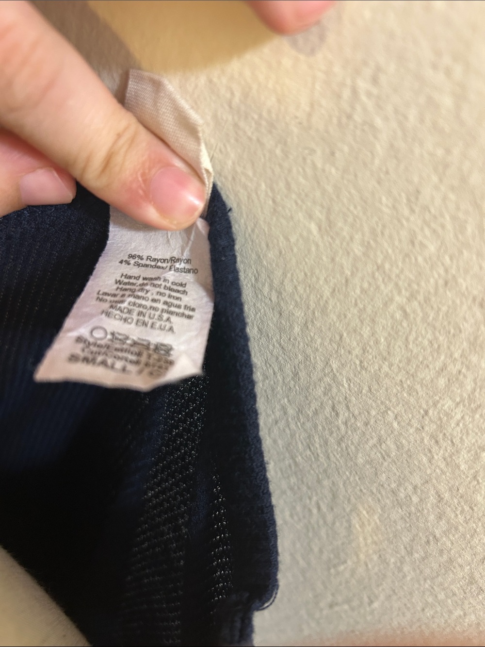 7th Ray Navy Double-Strap Ribbed Tank* - Picture 3 of 9